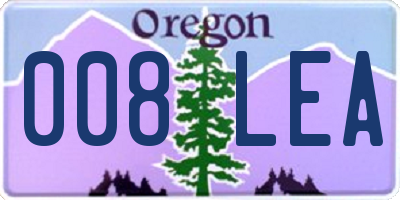 OR license plate 008LEA