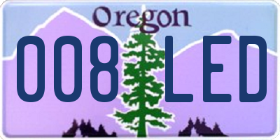 OR license plate 008LED