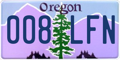 OR license plate 008LFN