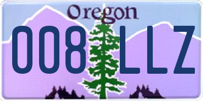 OR license plate 008LLZ