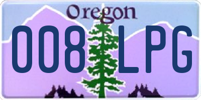 OR license plate 008LPG