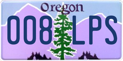 OR license plate 008LPS