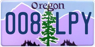 OR license plate 008LPY