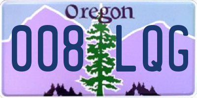 OR license plate 008LQG