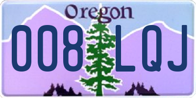 OR license plate 008LQJ