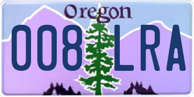 OR license plate 008LRA