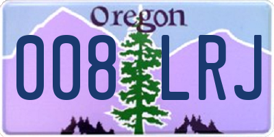 OR license plate 008LRJ