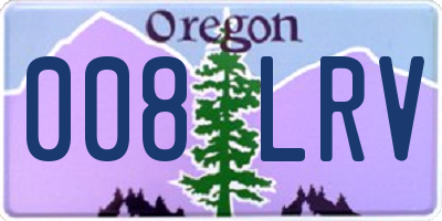 OR license plate 008LRV