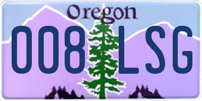 OR license plate 008LSG