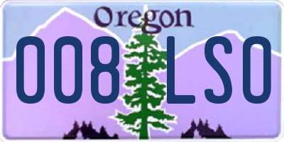 OR license plate 008LSO