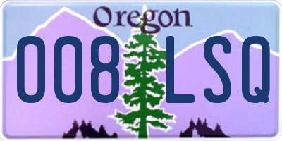 OR license plate 008LSQ