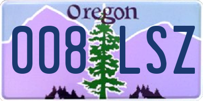 OR license plate 008LSZ
