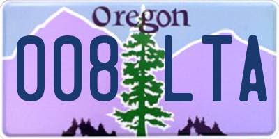 OR license plate 008LTA