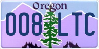 OR license plate 008LTC