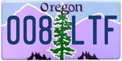 OR license plate 008LTF