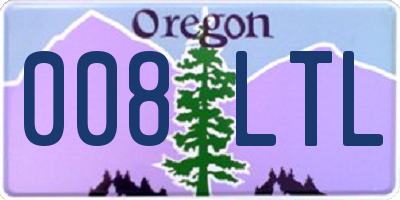 OR license plate 008LTL