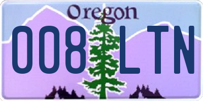 OR license plate 008LTN