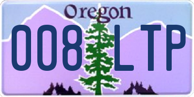 OR license plate 008LTP