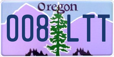 OR license plate 008LTT
