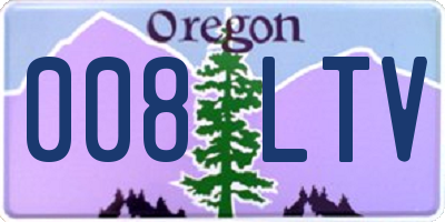 OR license plate 008LTV
