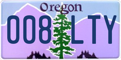 OR license plate 008LTY