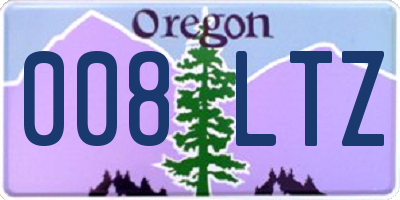 OR license plate 008LTZ