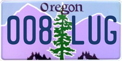 OR license plate 008LUG