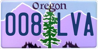 OR license plate 008LVA