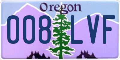 OR license plate 008LVF