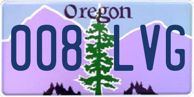 OR license plate 008LVG