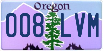 OR license plate 008LVM
