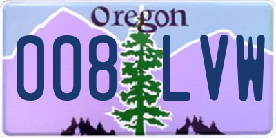 OR license plate 008LVW