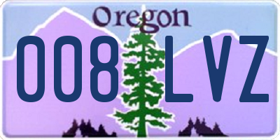 OR license plate 008LVZ