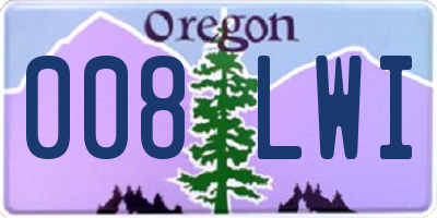 OR license plate 008LWI