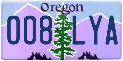 OR license plate 008LYA