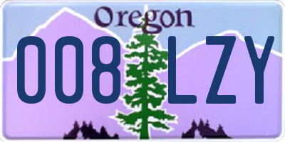 OR license plate 008LZY