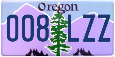 OR license plate 008LZZ