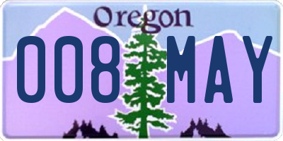 OR license plate 008MAY
