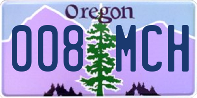 OR license plate 008MCH