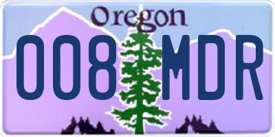 OR license plate 008MDR