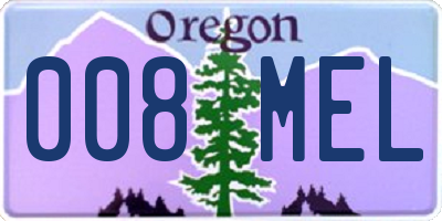 OR license plate 008MEL