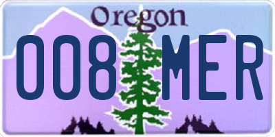 OR license plate 008MER