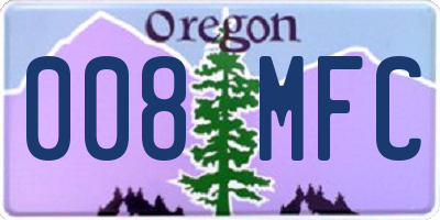 OR license plate 008MFC