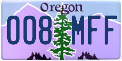 OR license plate 008MFF