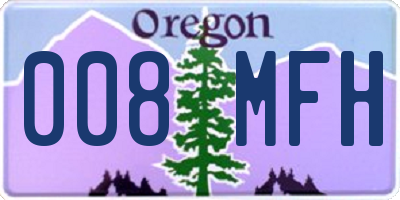 OR license plate 008MFH