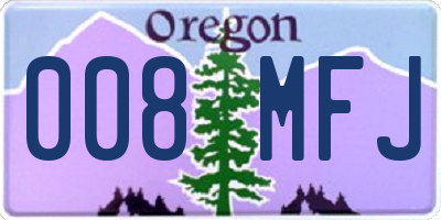OR license plate 008MFJ
