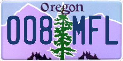 OR license plate 008MFL