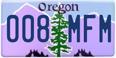 OR license plate 008MFM