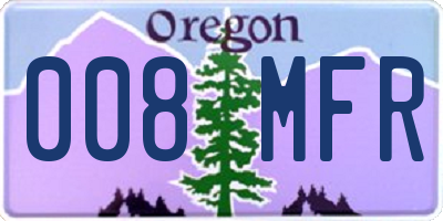 OR license plate 008MFR