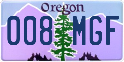 OR license plate 008MGF